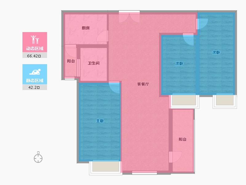 湖北省-黄石市-莲花湖·東景城-97.39-户型库-动静分区