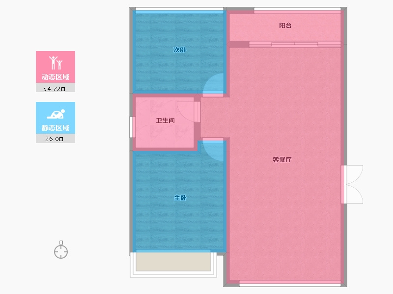 辽宁省-盘锦市-海泉湾霞光府-73.20-户型库-动静分区