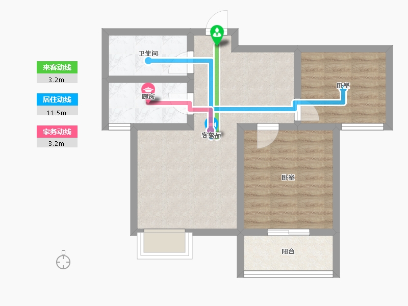 河北省-邢台市-滨河上智家园-56.01-户型库-动静线