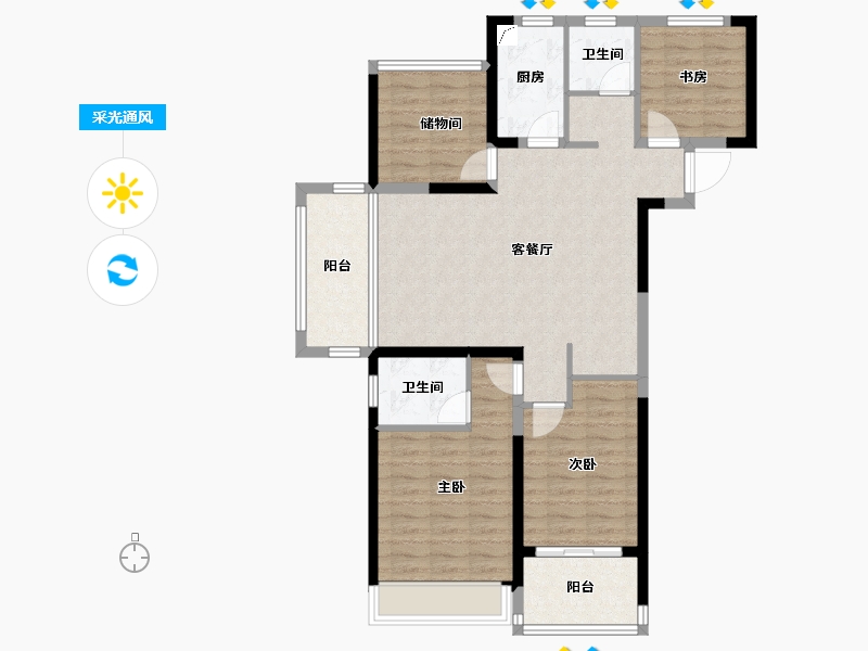 安徽省-六安市-华邦新华城-99.20-户型库-采光通风