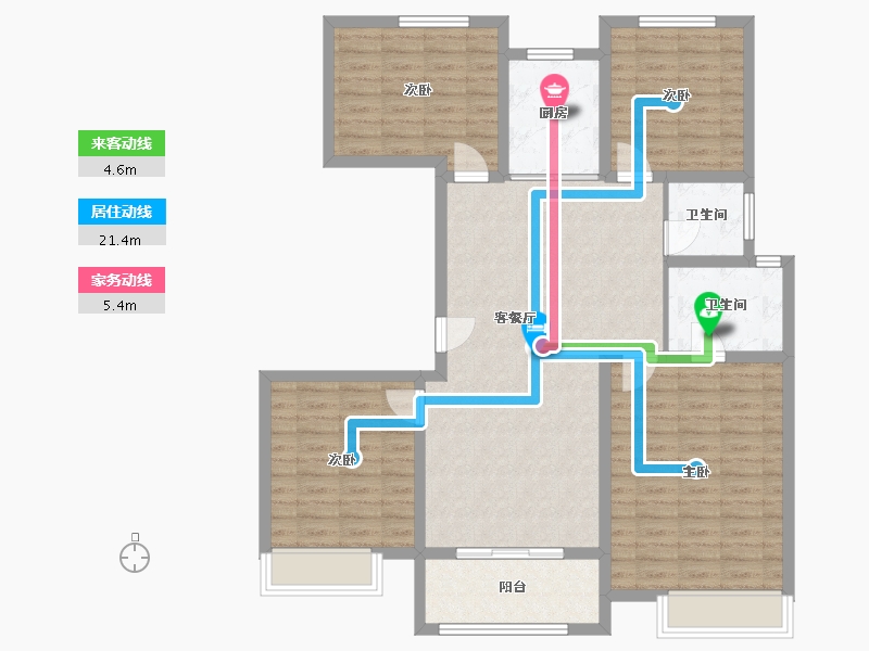 山东省-德州市-东城壹号院-110.25-户型库-动静线