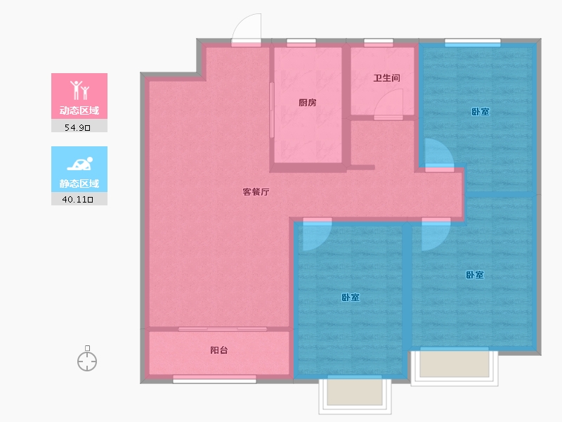 山东省-枣庄市-德圣风华里-84.79-户型库-动静分区