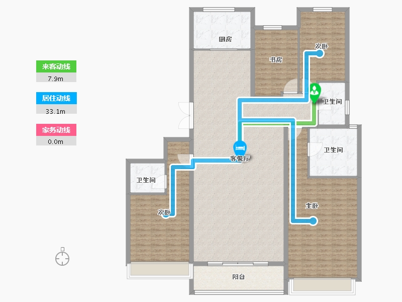 山东省-潍坊市-茂业国际金融中心-185.60-户型库-动静线