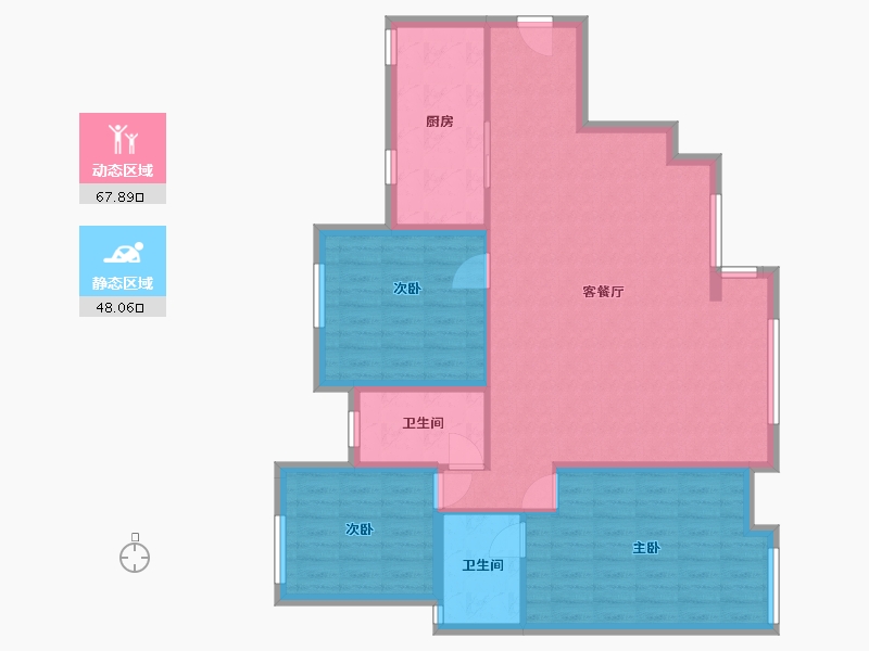 广西壮族自治区-桂林市-栖霞府·南苑-100.00-户型库-动静分区