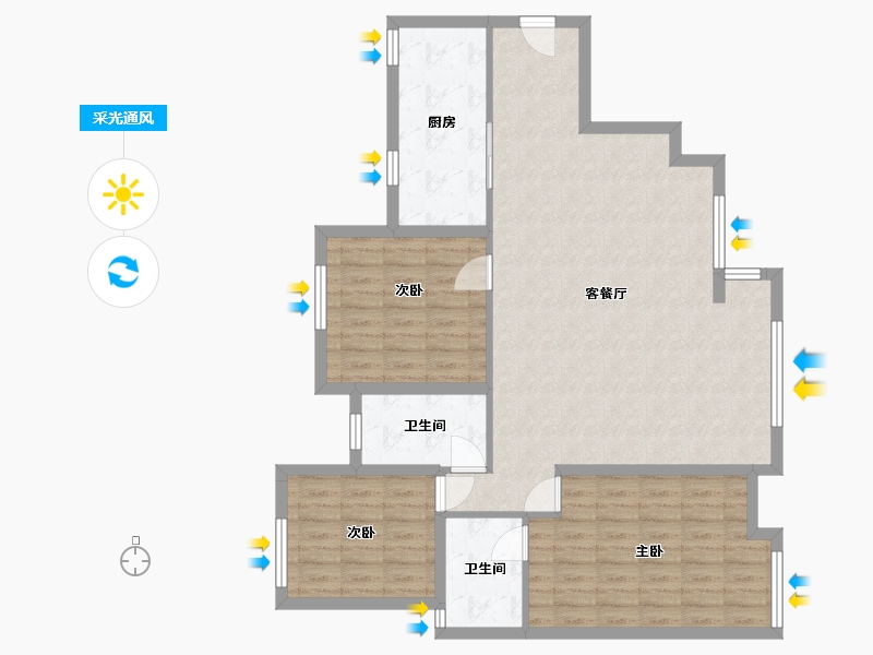 广西壮族自治区-桂林市-栖霞府·南苑-100.00-户型库-采光通风