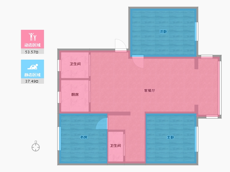 上海-上海市-白洋苑-85.00-户型库-动静分区