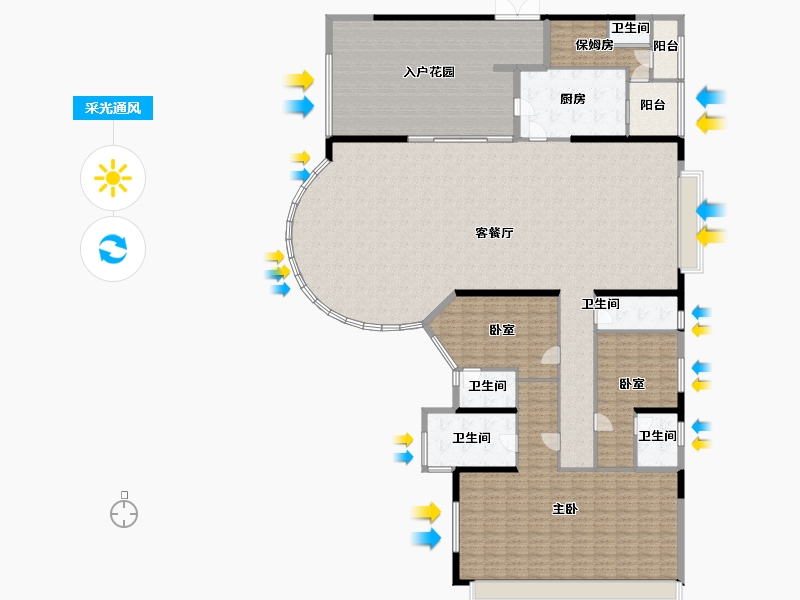 广东省-广州市-博雅首府-308.45-户型库-采光通风