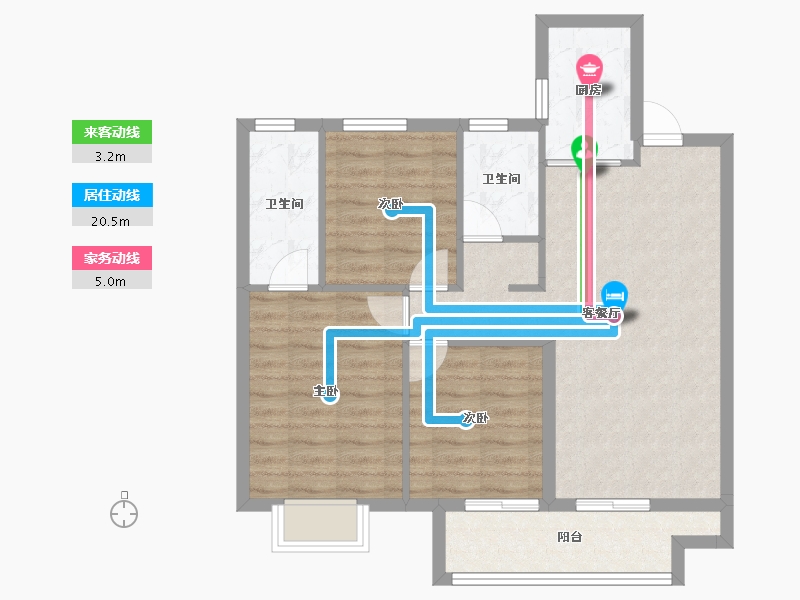 山东省-潍坊市-贵隆华府-78.40-户型库-动静线