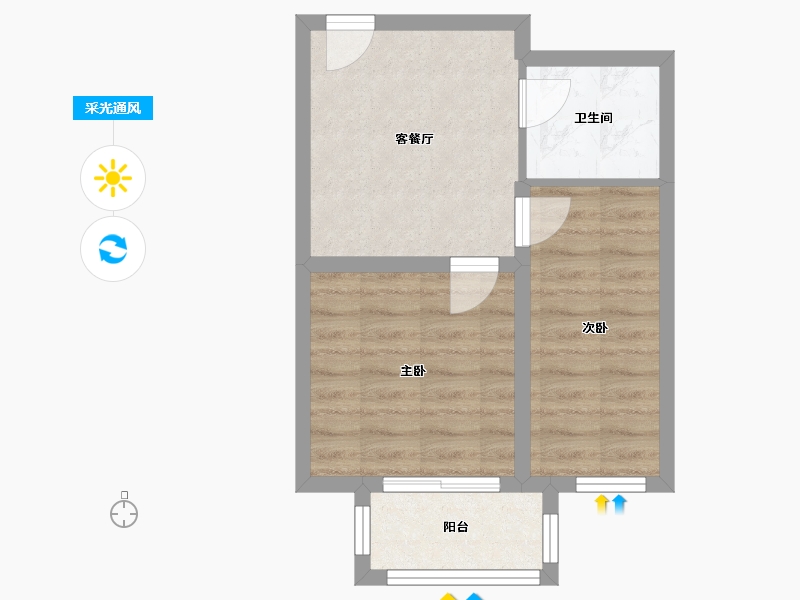 广东省-阳江市-浩大岭南新邨-42.03-户型库-采光通风