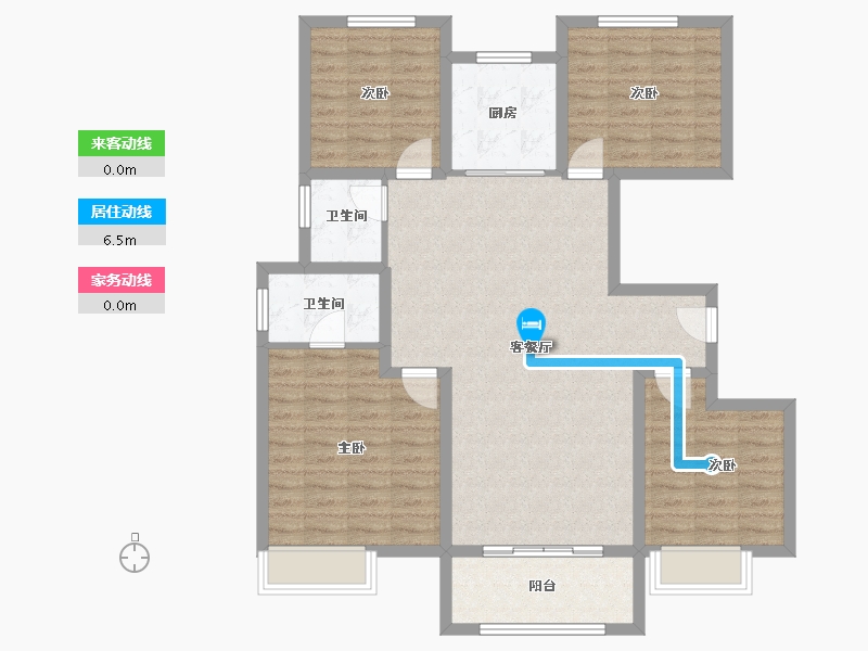 山东省-德州市-东城壹号院-107.16-户型库-动静线