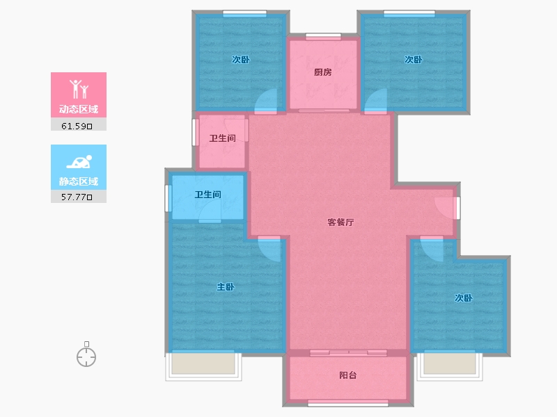 山东省-德州市-东城壹号院-107.16-户型库-动静分区