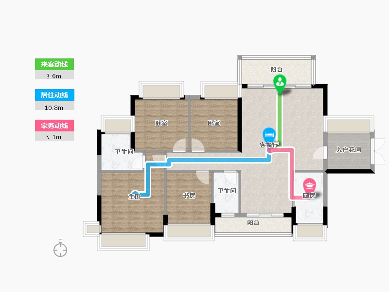 广东省-韶关市-欧浦御龙湾-111.34-户型库-动静线