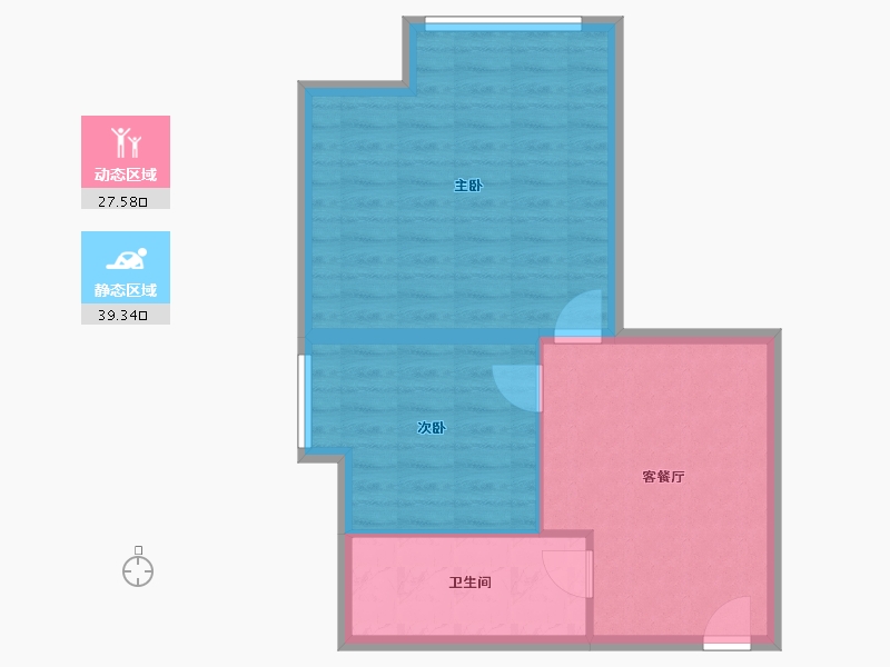 浙江省-绍兴市-诸暨国际袜都财富中心-60.79-户型库-动静分区