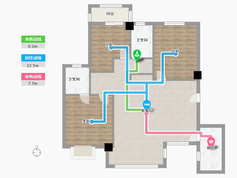 福建省-泉州市-嘉惠小区-B区-100.00-户型库-动静线