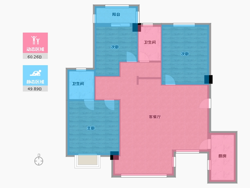 福建省-泉州市-嘉惠小区-B区-100.00-户型库-动静分区