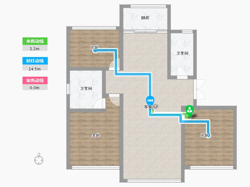 辽宁省-盘锦市-海泉湾霞光府-106.19-户型库-动静线