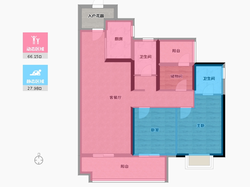 广东省-肇庆市-世茂滨江壹号-86.41-户型库-动静分区