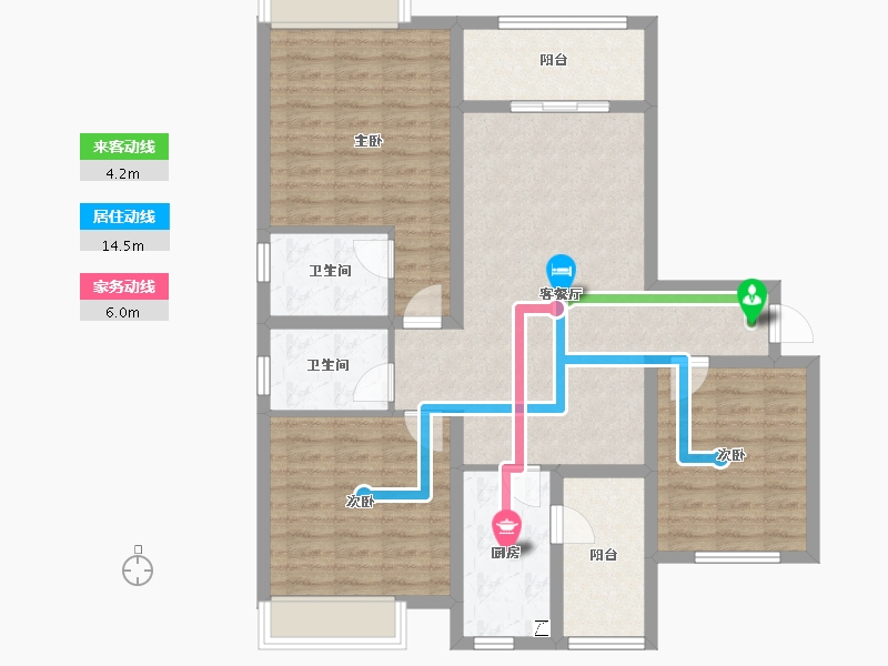 四川省-南充市-宏云·滨河湾-100.74-户型库-动静线