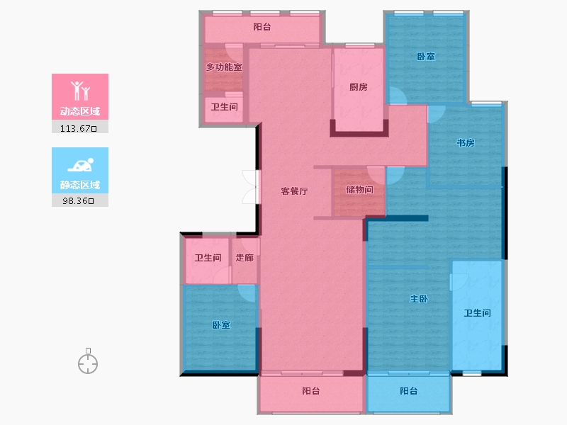 浙江省-杭州市-宋都天润​-193.68-户型库-动静分区