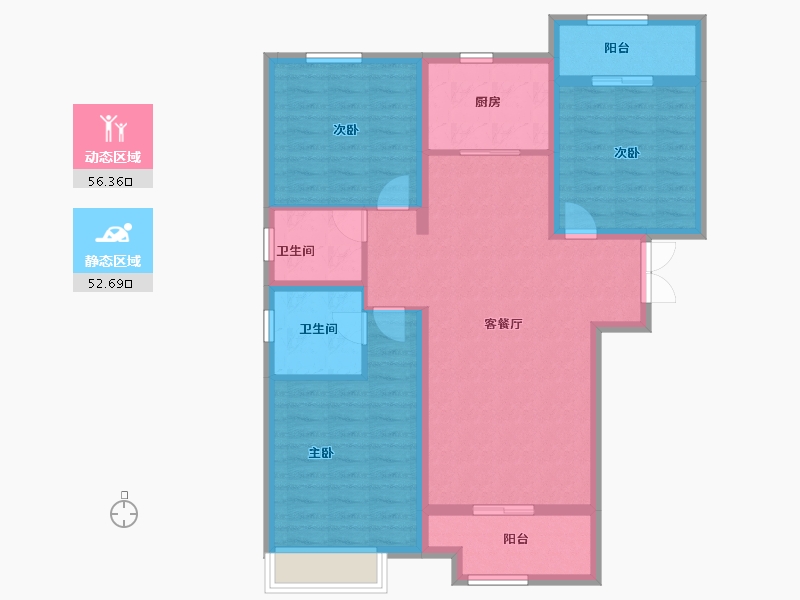 河北省-邢台市-旭阳学府西区-97.60-户型库-动静分区