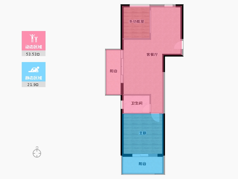 福建省-漳州市-翡翠湾民宿度假小镇-69.03-户型库-动静分区