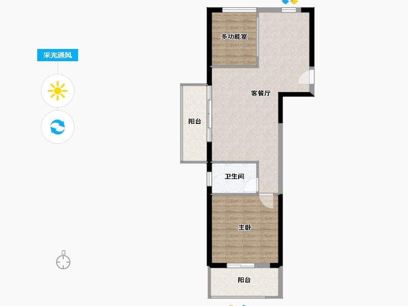 福建省-漳州市-翡翠湾民宿度假小镇-69.03-户型库-采光通风