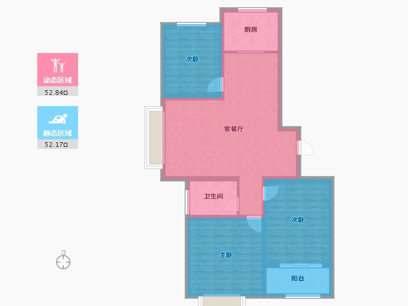 山东省-枣庄市-福佑嘉园西区-94.37-户型库-动静分区