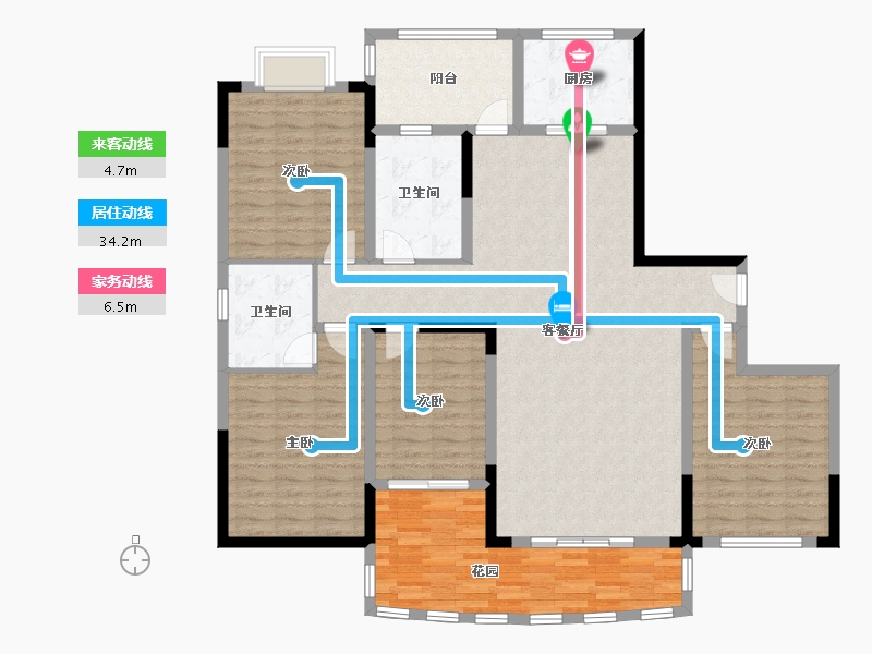 湖北省-鄂州市-书香曼城-148.07-户型库-动静线