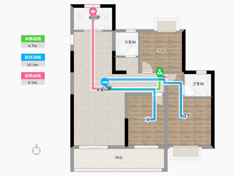 安徽省-阜阳市-置地双清湾​-92.80-户型库-动静线