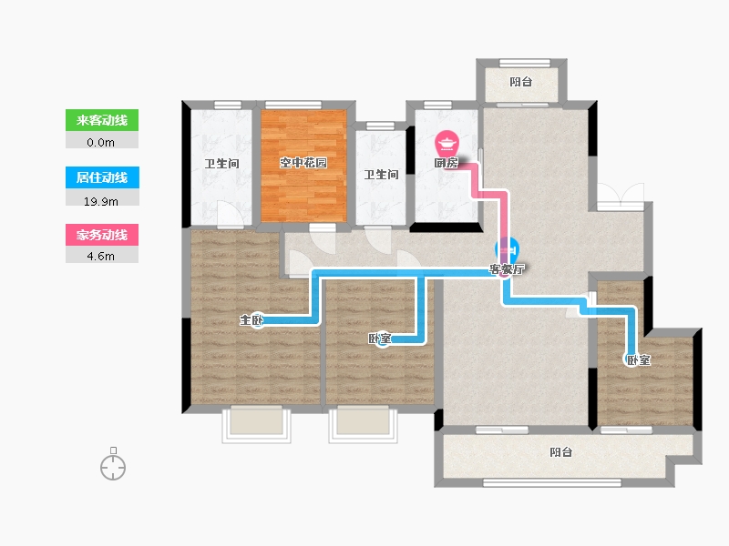 湖南省-长沙市-长房·宁城府-140.00-户型库-动静线