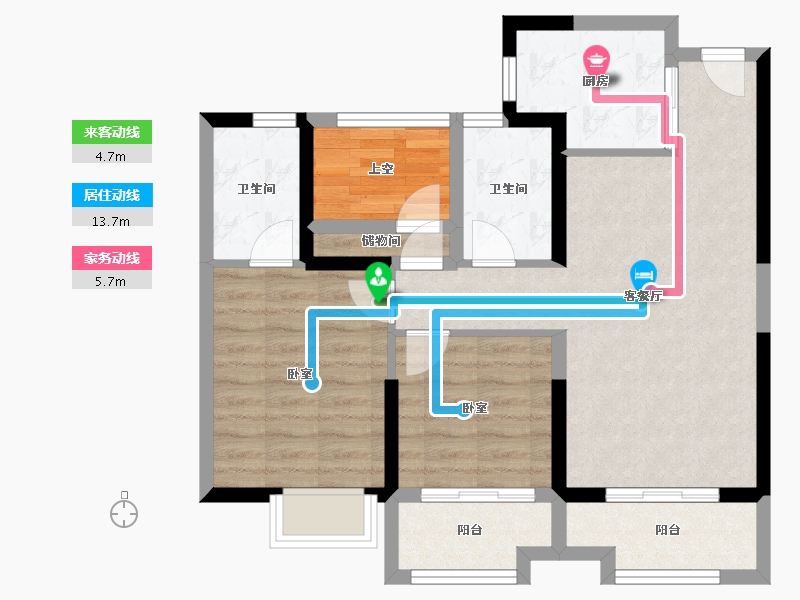 福建省-漳州市-经发湖畔首府-70.40-户型库-动静线