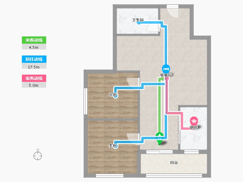 湖北省-鄂州市-书香曼城-70.40-户型库-动静线