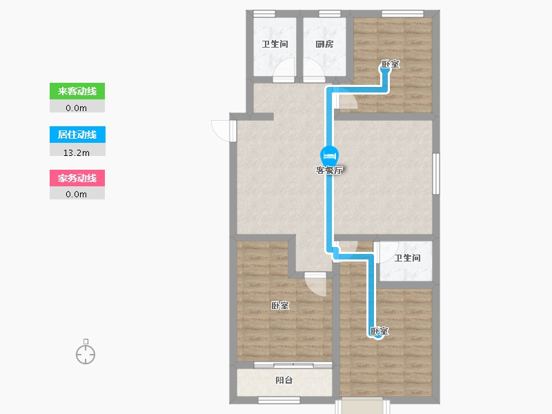 河北省-邢台市-滨河上智家园-88.00-户型库-动静线