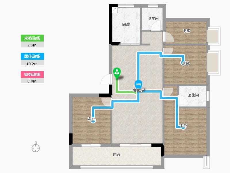 福建省-南平市-世茂阳光城·璀璨滨江-96.00-户型库-动静线