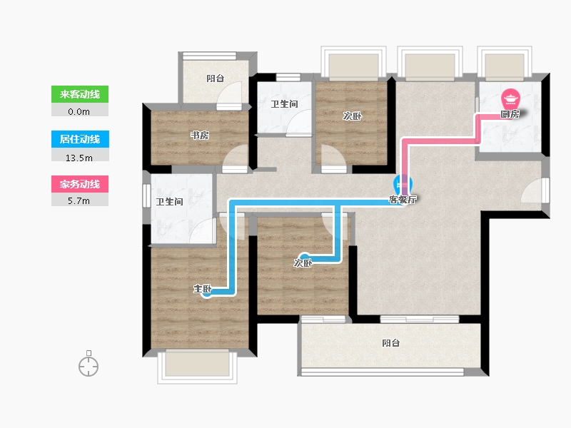 福建省-漳州市-大唐三木印象西湖-87.15-户型库-动静线