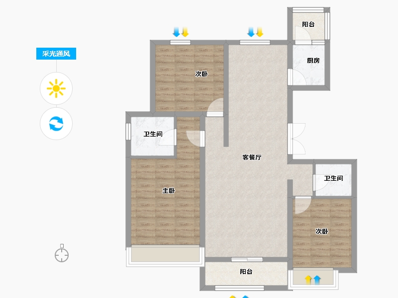 河北省-邢台市-旭阳学府西区-99.20-户型库-采光通风