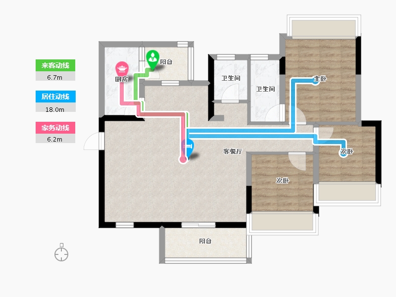 四川省-遂宁市-绿地·遂宁1958文创产业项目-84.20-户型库-动静线