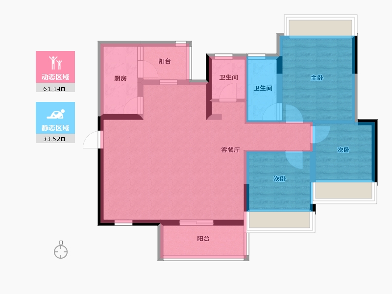 四川省-遂宁市-绿地·遂宁1958文创产业项目-84.20-户型库-动静分区