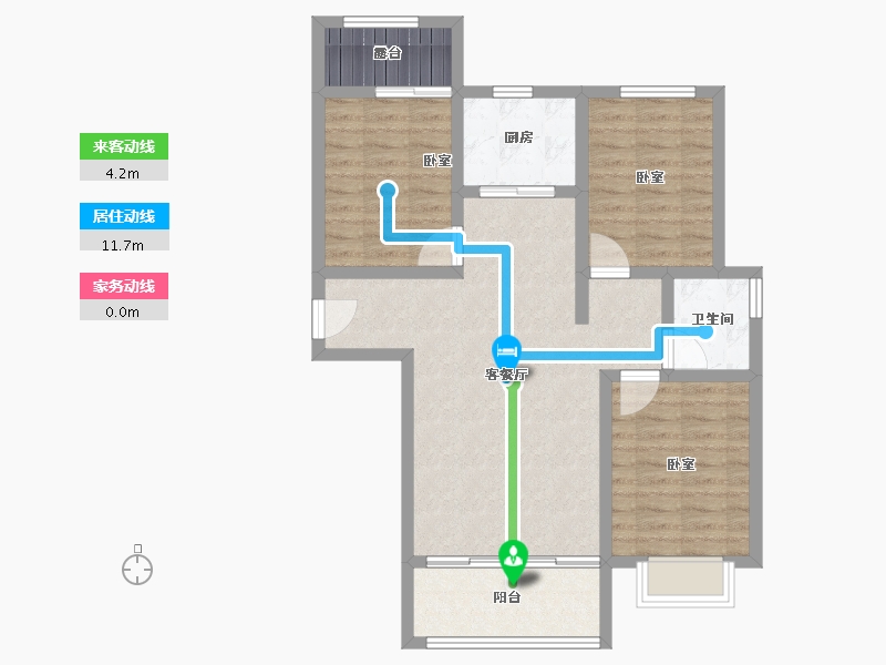 河北省-邢台市-瀚业紫御澜湾-71.82-户型库-动静线