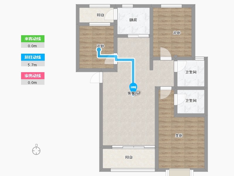 河北省-邢台市-瀚业紫御澜湾-84.00-户型库-动静线