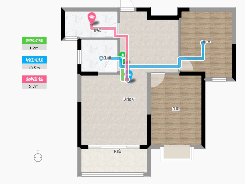 河南省-许昌市-圣帝金苑凯旋宫-78.40-户型库-动静线