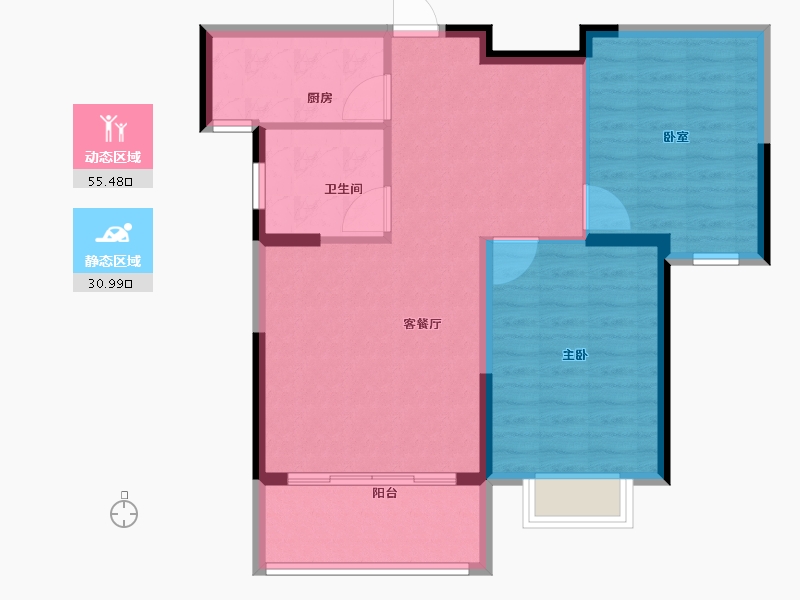 河南省-许昌市-圣帝金苑凯旋宫-78.40-户型库-动静分区