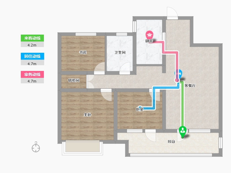 山东省-青岛市-融创澜山壹號-88.00-户型库-动静线