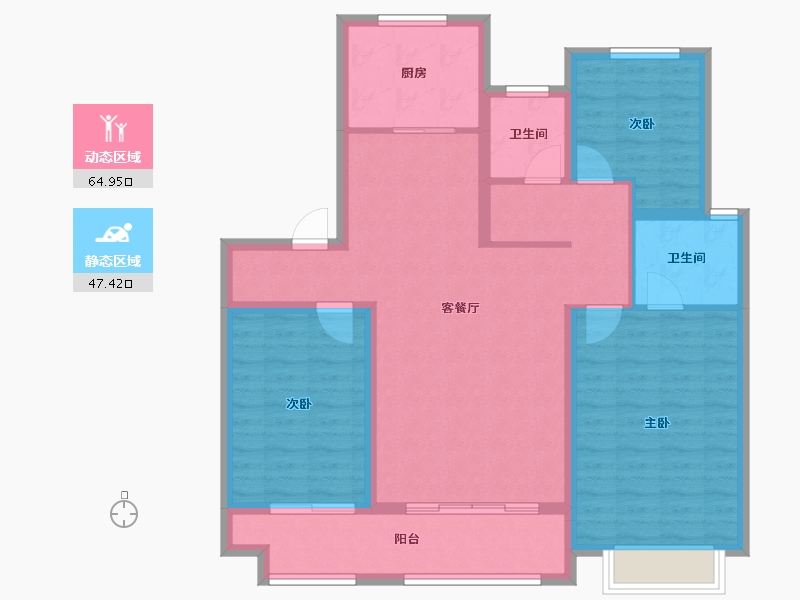 山东省-枣庄市-德圣风华里-100.76-户型库-动静分区