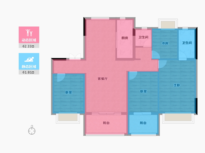 安徽省-阜阳市-置地双清湾​-112.00-户型库-动静分区