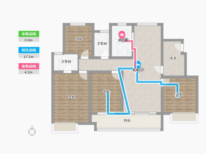 山东省-德州市-东城壹号院-111.54-户型库-动静线