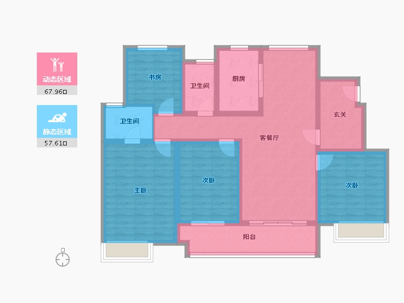 山东省-德州市-东城壹号院-111.54-户型库-动静分区