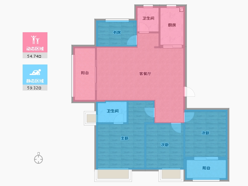 福建省-南平市-世茂阳光城·璀璨滨江-103.99-户型库-动静分区