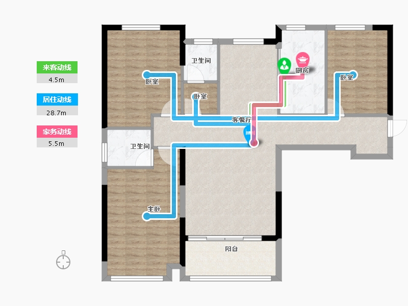 河南省-许昌市-圣帝金苑凯旋宫-108.00-户型库-动静线