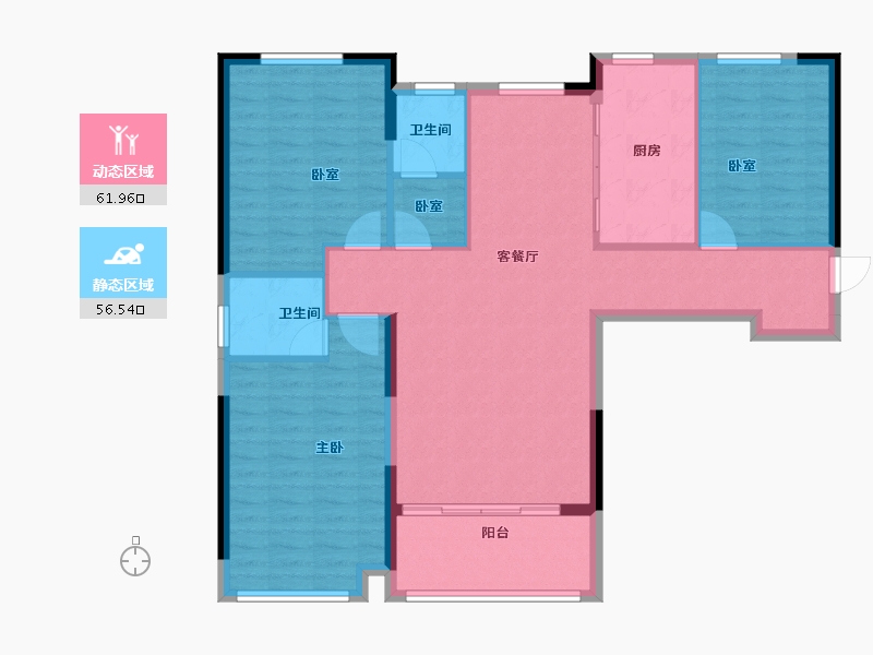 河南省-许昌市-圣帝金苑凯旋宫-108.00-户型库-动静分区